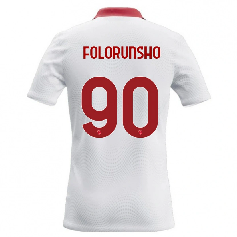 Danxen Uomo Maglia Michael Folorunsho #90 Bianco Rosso Kit Gara Away 2026/27 Maglietta