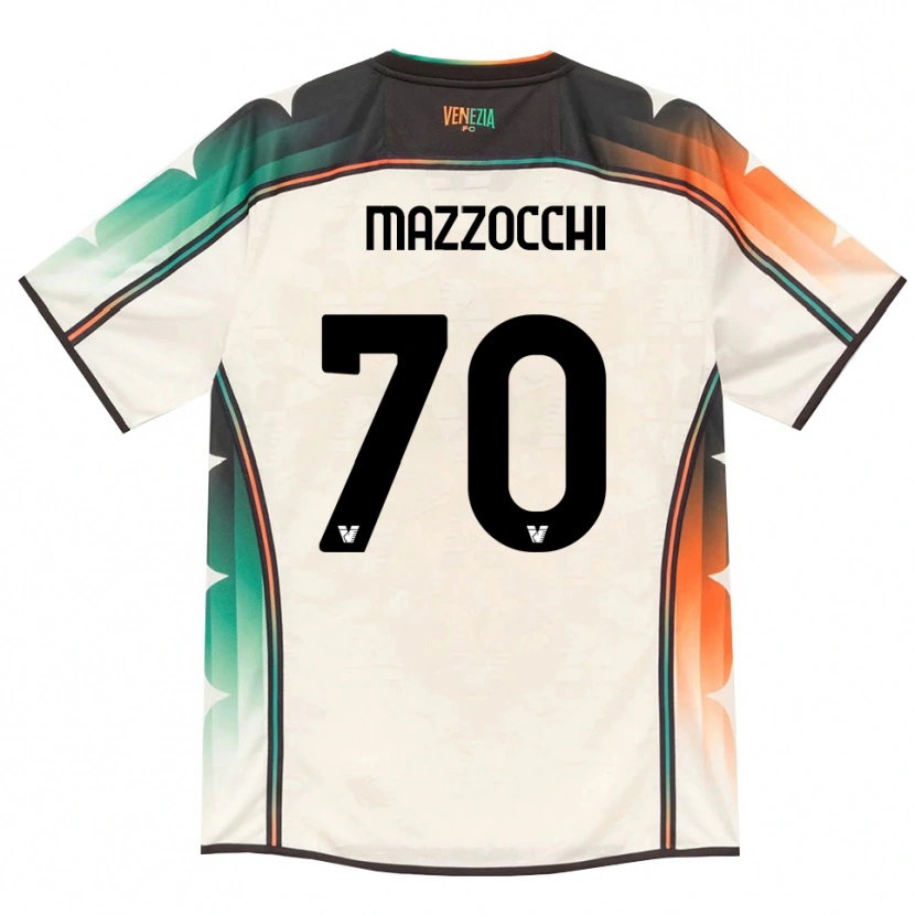 Danxen Uomo Maglia Pasquale Mazzocchi #70 Oldlace Arancio Verde Kit Gara Away 2026/27 Maglietta