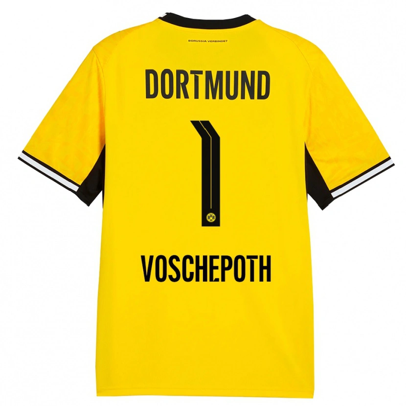Danxen Uomo Maglia Jan Voschepoth #1 Giallo Nero Bianco Kit Gara Home 2026/27 Maglietta