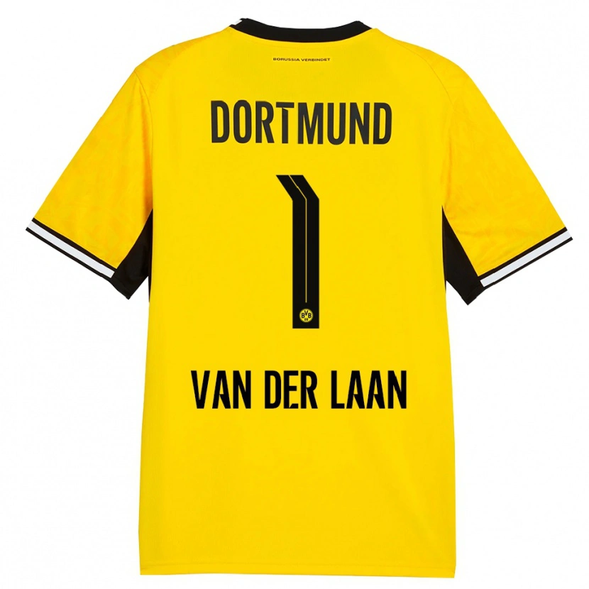 Danxen Uomo Maglia Laura Van Der Laan #1 Giallo Nero Bianco Kit Gara Home 2026/27 Maglietta