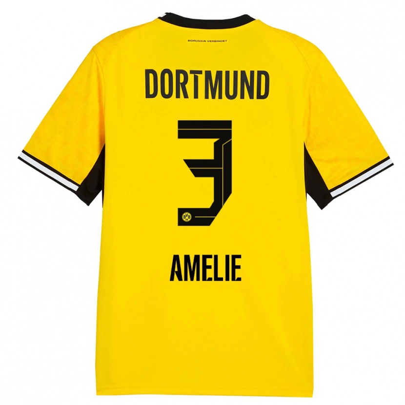 Danxen Uomo Maglia Berger Amelie #3 Giallo Nero Bianco Kit Gara Home 2026/27 Maglietta