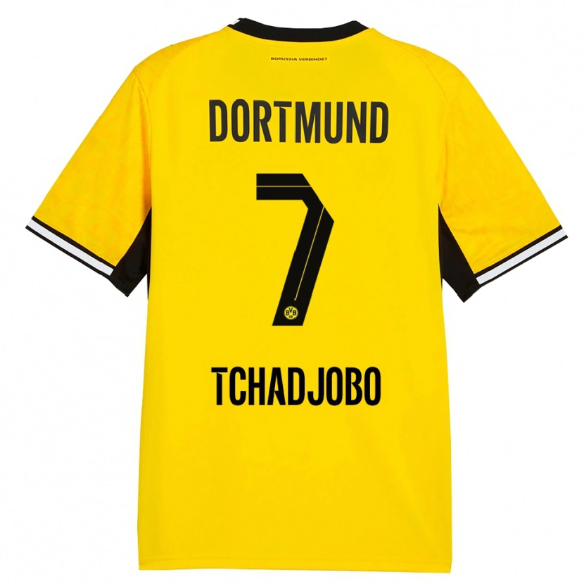 Danxen Uomo Maglia Dia Tchadjobo #7 Giallo Nero Bianco Kit Gara Home 2026/27 Maglietta