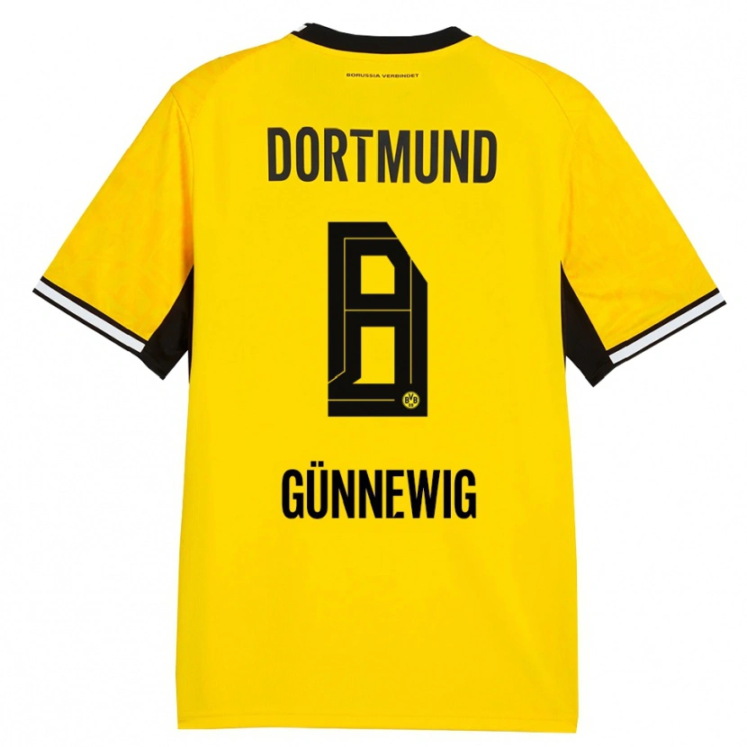 Danxen Uomo Maglia Noreen Günnewig #8 Giallo Nero Bianco Kit Gara Home 2026/27 Maglietta