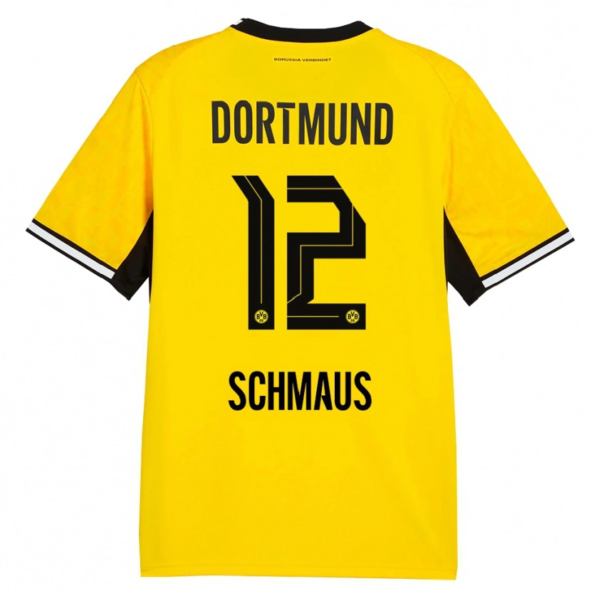 Danxen Uomo Maglia Massimiliano Schmaus #12 Giallo Nero Bianco Kit Gara Home 2026/27 Maglietta