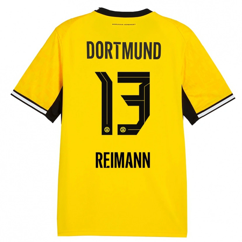 Danxen Uomo Maglia Paula Reimann #13 Giallo Nero Bianco Kit Gara Home 2026/27 Maglietta