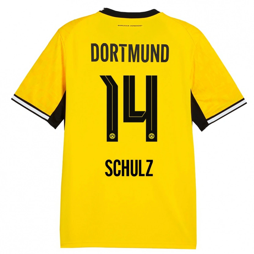 Danxen Uomo Maglia Nico Schulz #14 Giallo Nero Bianco Kit Gara Home 2026/27 Maglietta