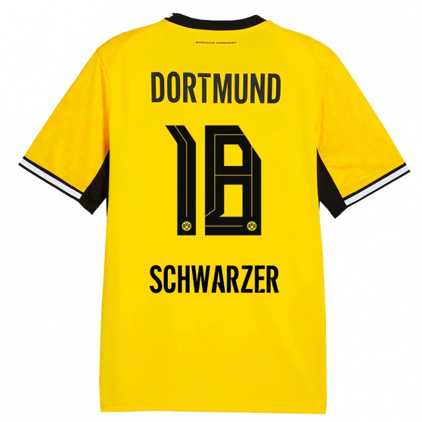 Danxen Uomo Maglia Jonas Schwarzer #18 Giallo Nero Bianco Kit Gara Home 2026/27 Maglietta