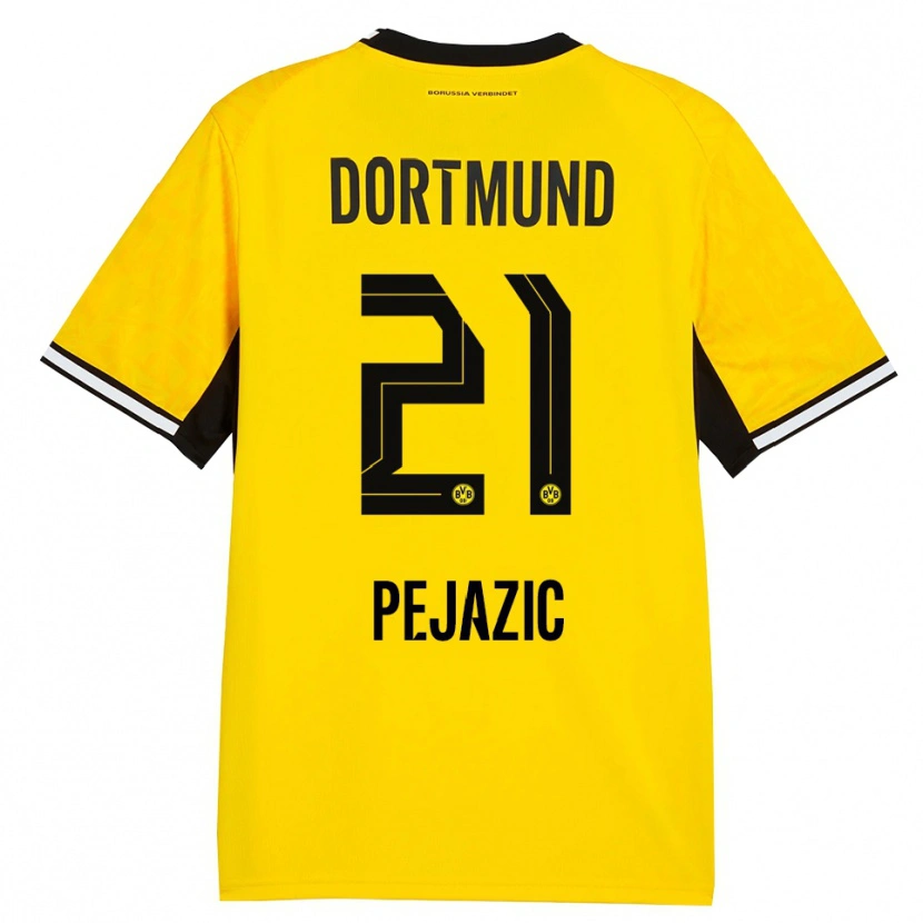 Danxen Uomo Maglia Mario Pejazic #21 Giallo Nero Bianco Kit Gara Home 2026/27 Maglietta
