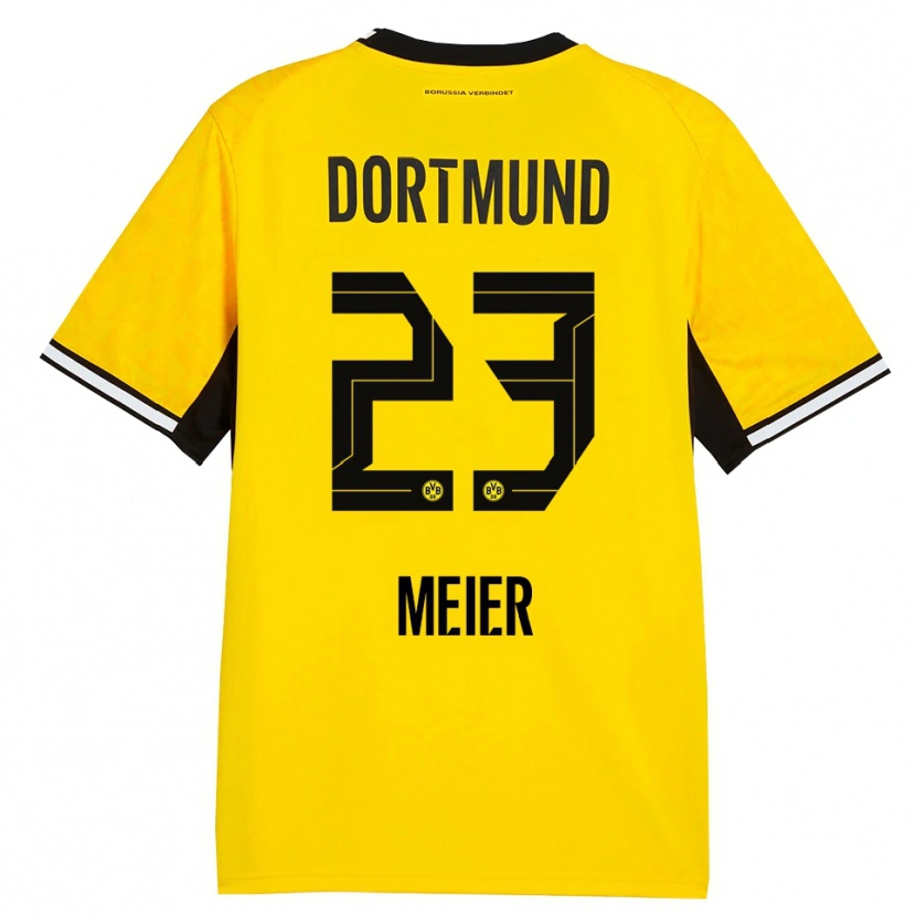 Danxen Uomo Maglia Maximilian Meier #23 Giallo Nero Bianco Kit Gara Home 2026/27 Maglietta