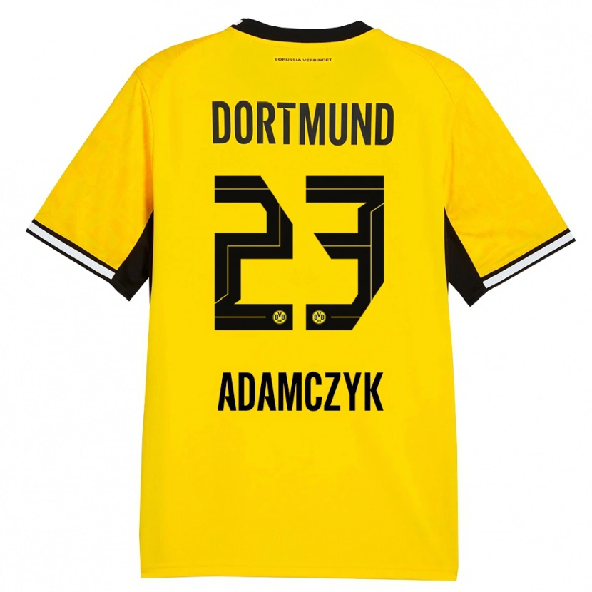 Danxen Uomo Maglia Nico Adamczyk #23 Giallo Nero Bianco Kit Gara Home 2026/27 Maglietta