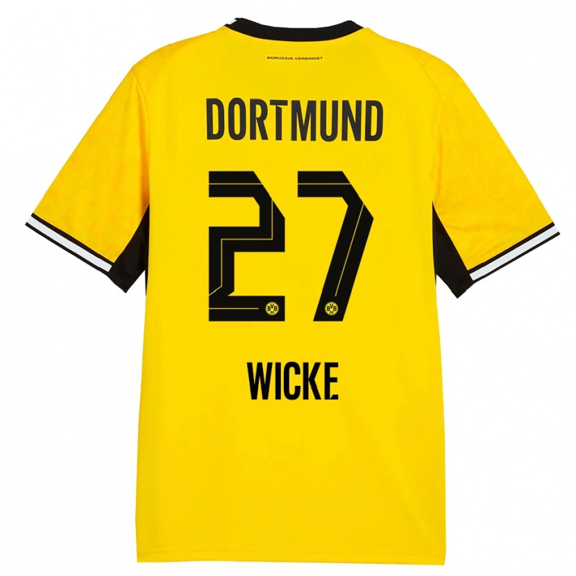 Danxen Uomo Maglia Nova Wicke #27 Giallo Nero Bianco Kit Gara Home 2026/27 Maglietta
