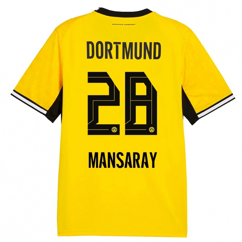 Danxen Uomo Maglia Ismael Mansaray #28 Giallo Nero Bianco Kit Gara Home 2026/27 Maglietta