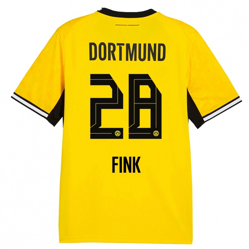 Danxen Uomo Maglia Bradley Fink #28 Giallo Nero Bianco Kit Gara Home 2026/27 Maglietta