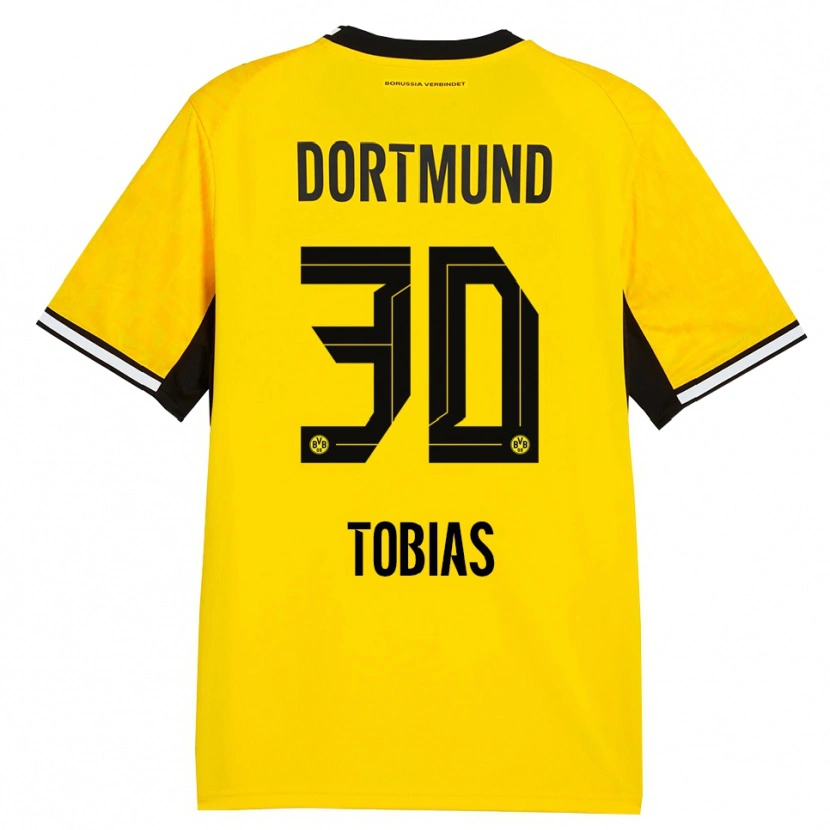 Danxen Uomo Maglia Vogt Tobias #30 Giallo Nero Bianco Kit Gara Home 2026/27 Maglietta