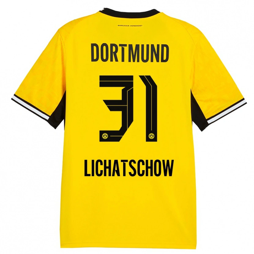 Danxen Uomo Maglia Deniese Lichatschow #31 Giallo Nero Bianco Kit Gara Home 2026/27 Maglietta