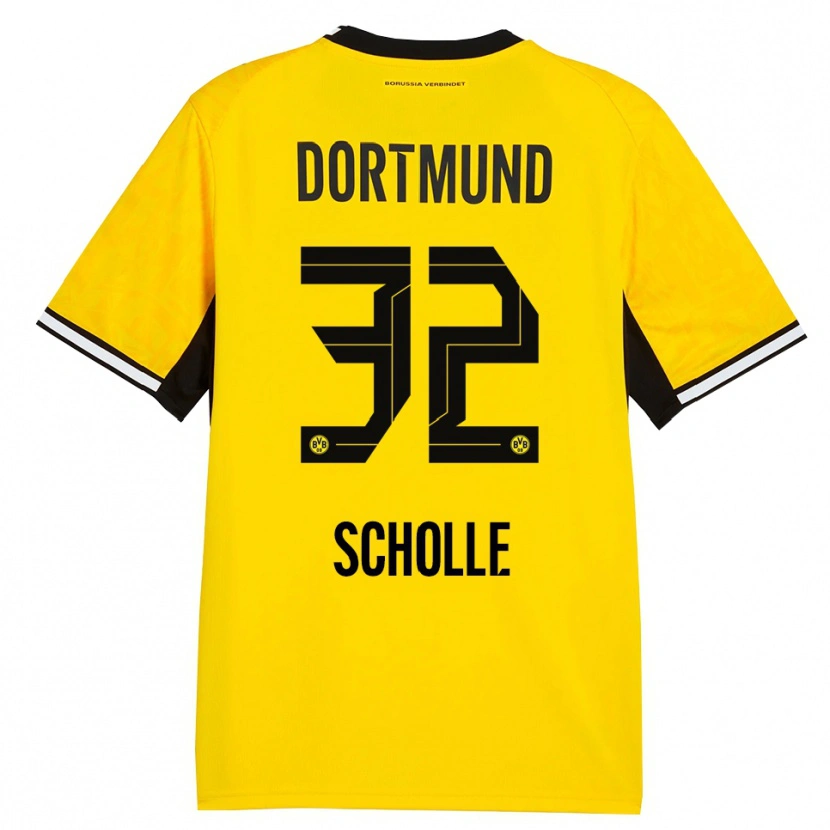 Danxen Uomo Maglia Mia Scholle #32 Giallo Nero Bianco Kit Gara Home 2026/27 Maglietta