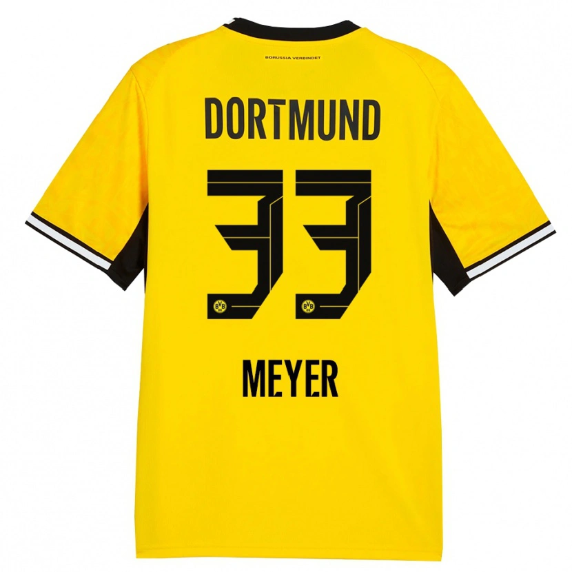Danxen Uomo Maglia Alexander Meyer #33 Giallo Nero Bianco Kit Gara Home 2026/27 Maglietta