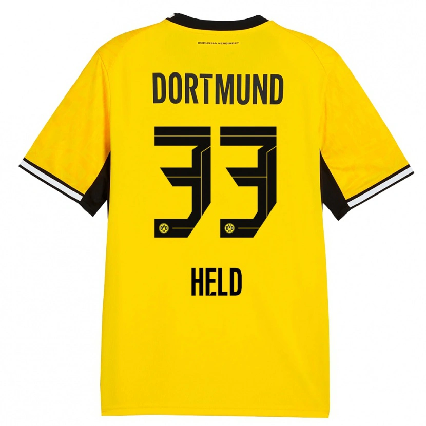 Danxen Uomo Maglia Aaron Held #33 Giallo Nero Bianco Kit Gara Home 2026/27 Maglietta
