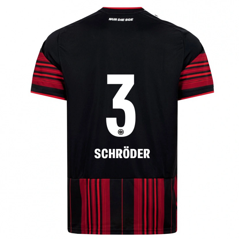 Danxen Uomo Maglia Finn Schröder #3 Nero Rosso Bianco Kit Gara Home 2026/27 Maglietta