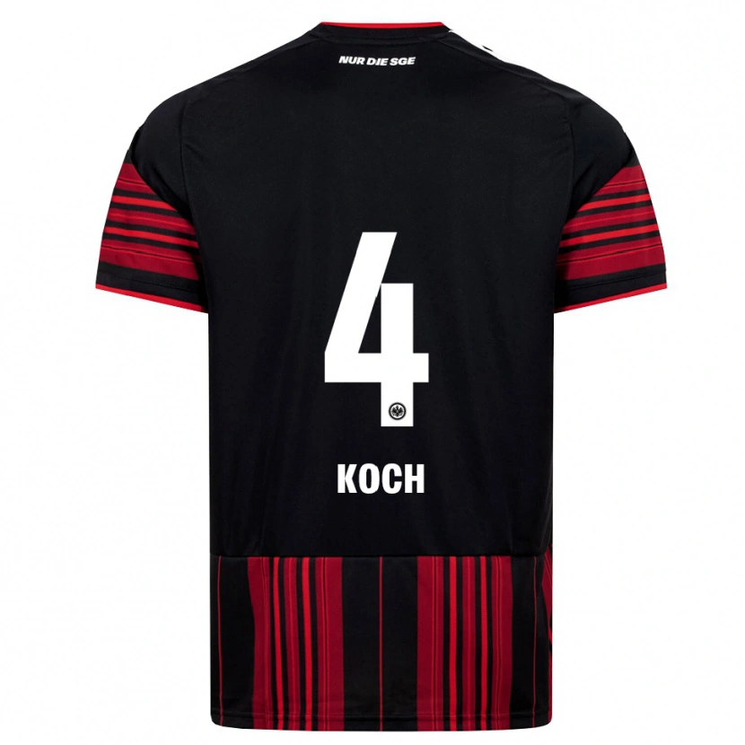 Danxen Uomo Maglia Robin Koch #4 Nero Rosso Bianco Kit Gara Home 2026/27 Maglietta