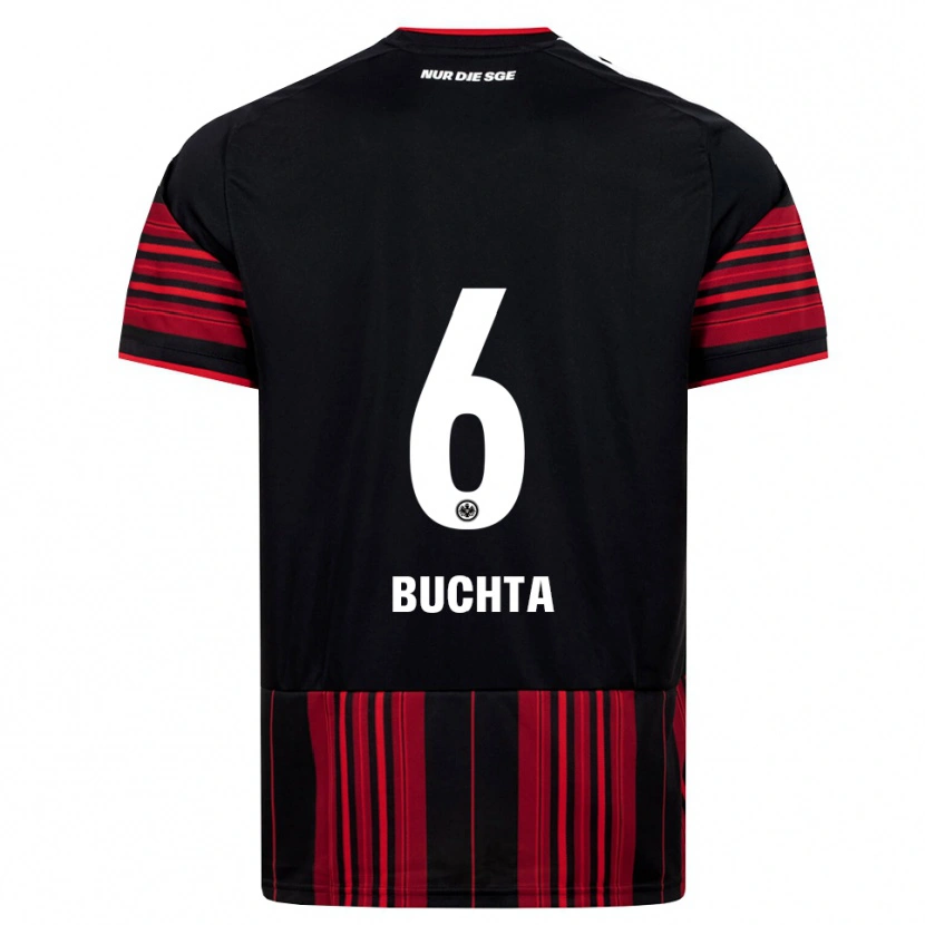 Danxen Uomo Maglia Philip Buchta #6 Nero Rosso Bianco Kit Gara Home 2026/27 Maglietta