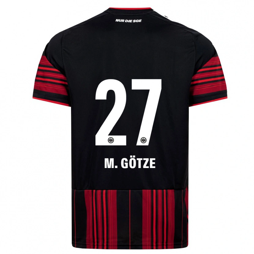 Danxen Uomo Maglia Mario Götze #27 Nero Rosso Bianco Kit Gara Home 2026/27 Maglietta