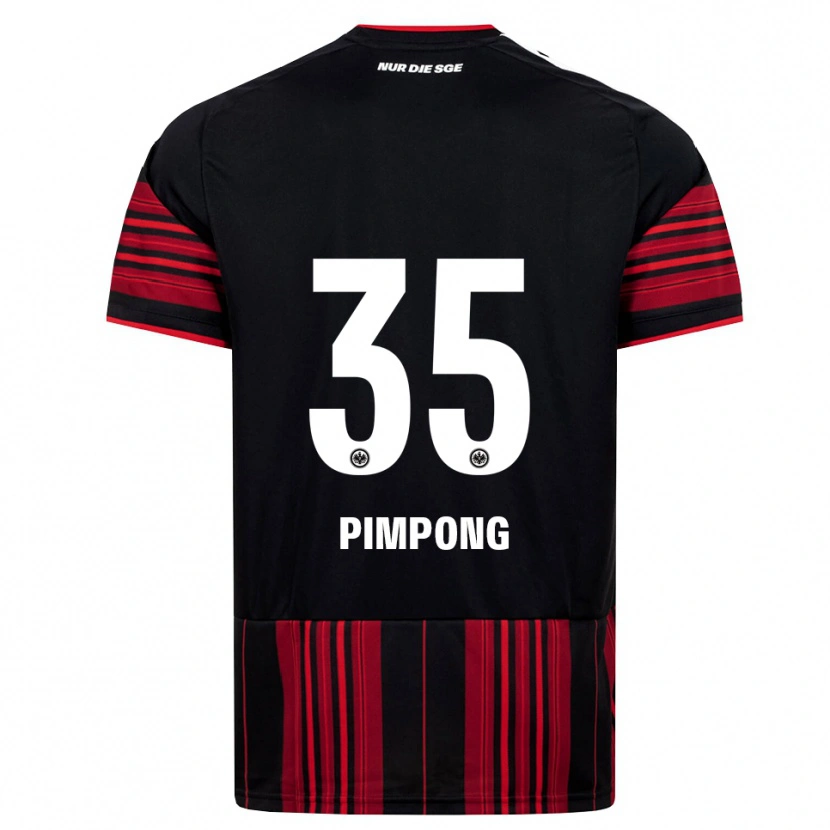 Danxen Uomo Maglia Malik Pimpong #35 Nero Rosso Bianco Kit Gara Home 2026/27 Maglietta