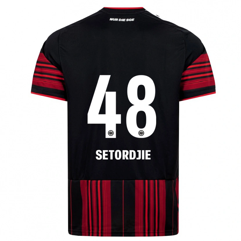 Danxen Uomo Maglia Lawrence Setordjie #48 Nero Rosso Bianco Kit Gara Home 2026/27 Maglietta