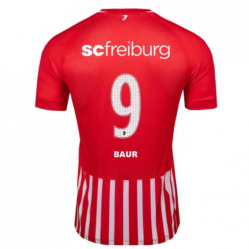 Danxen Uomo Maglia Kimi Baur #9 Rosso Bianco Nero Kit Gara Home 2026/27 Maglietta