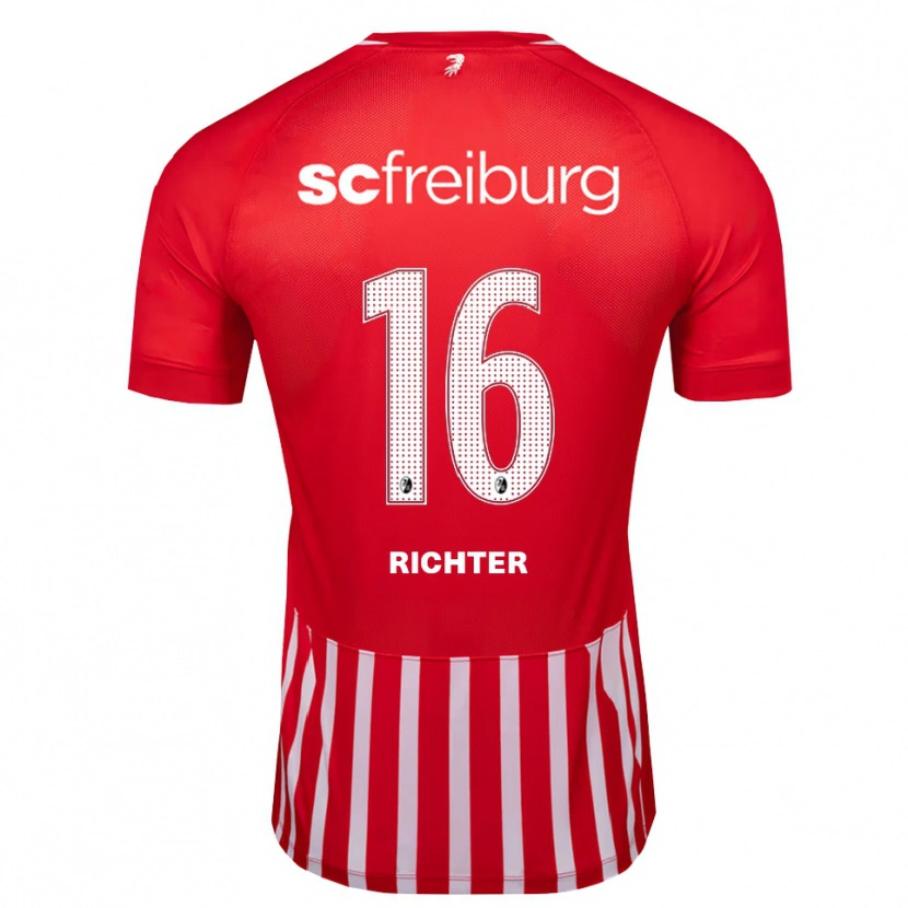 Danxen Uomo Maglia Tom Richter #16 Rosso Bianco Nero Kit Gara Home 2026/27 Maglietta