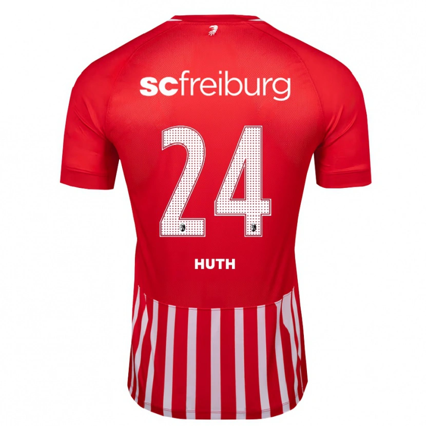 Danxen Uomo Maglia Jannik Huth #24 Rosso Bianco Nero Kit Gara Home 2026/27 Maglietta