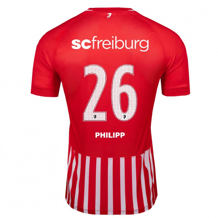 Danxen Uomo Maglia Maximilian Philipp #26 Rosso Bianco Nero Kit Gara Home 2026/27 Maglietta