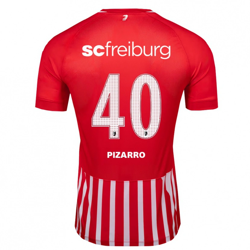 Danxen Uomo Maglia Théodore Pizarro #40 Rosso Bianco Nero Kit Gara Home 2026/27 Maglietta