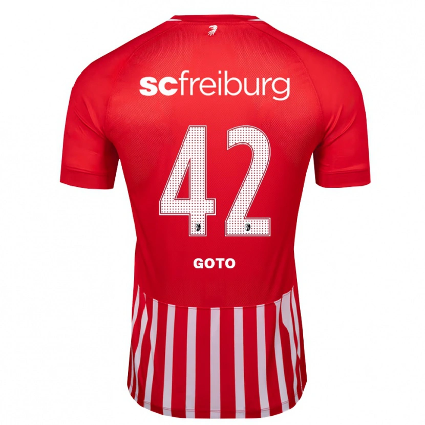 Danxen Uomo Maglia Keisuke Goto #42 Rosso Bianco Nero Kit Gara Home 2026/27 Maglietta