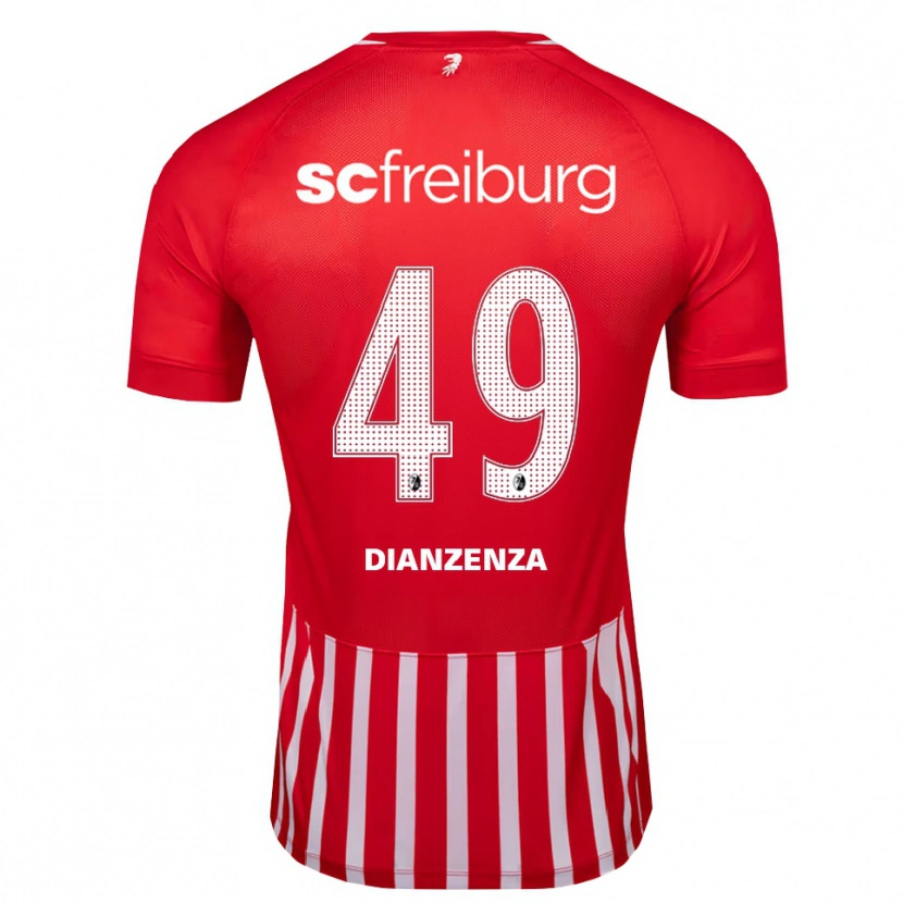 Danxen Uomo Maglia Chrisdy Dianzenza #49 Rosso Bianco Nero Kit Gara Home 2026/27 Maglietta