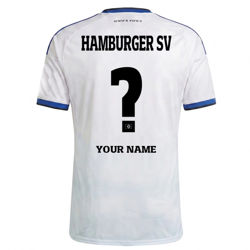 Danxen Uomo Maglia Il Tuo Nome #0 Bianco Nero Blu Kit Gara Home 2026/27 Maglietta