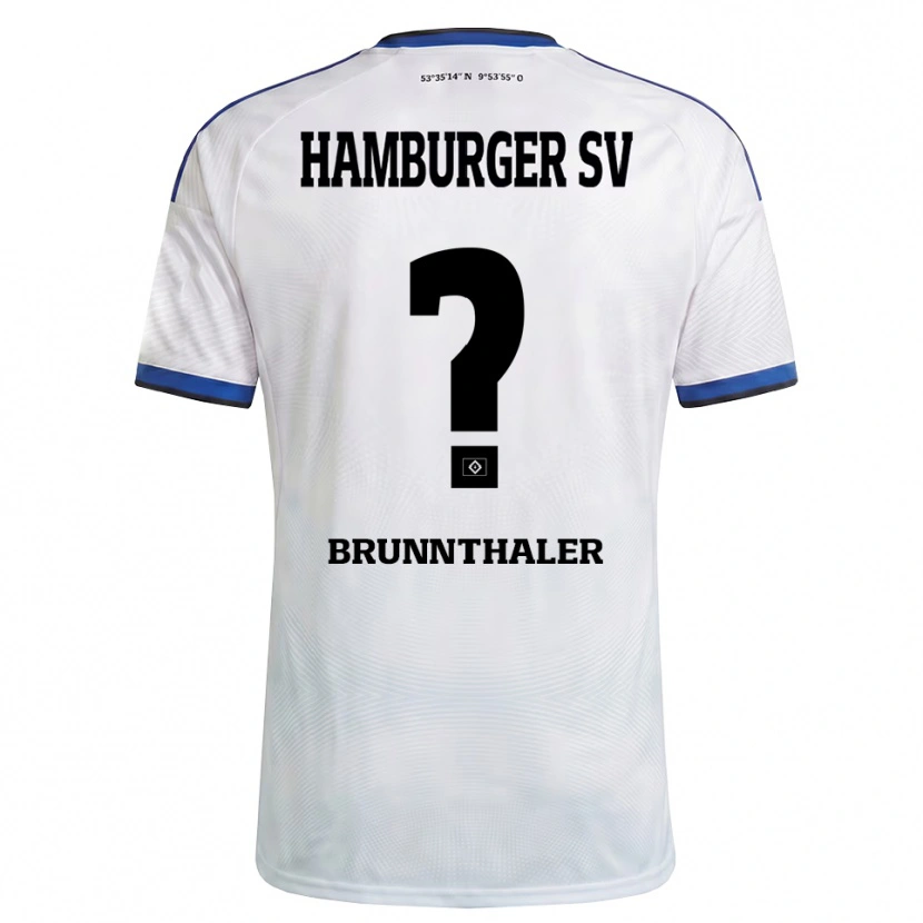Danxen Uomo Maglia Melanie Brunnthaler #0 Bianco Nero Blu Kit Gara Home 2026/27 Maglietta