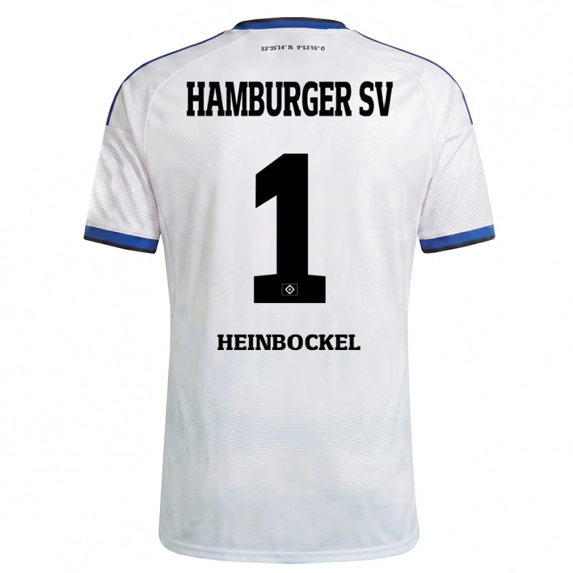 Danxen Uomo Maglia Simon Heinbockel #1 Bianco Nero Blu Kit Gara Home 2026/27 Maglietta