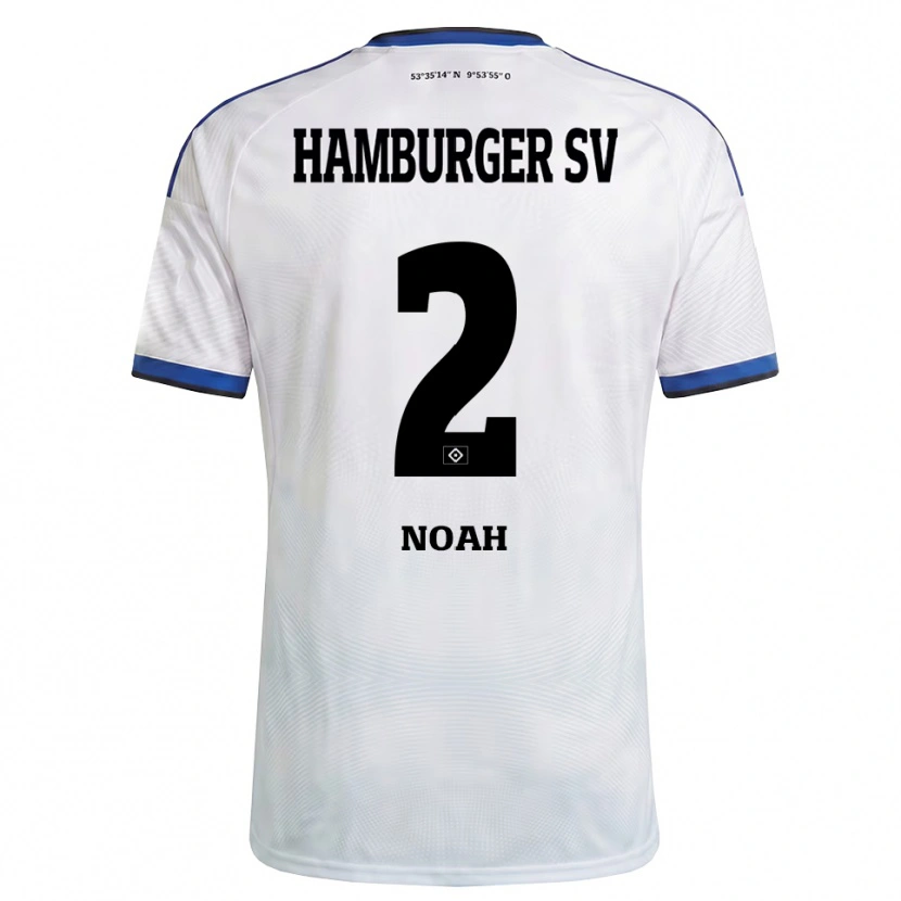 Danxen Uomo Maglia Noah Maxwell Gruber Kudjawu #2 Bianco Nero Blu Kit Gara Home 2026/27 Maglietta