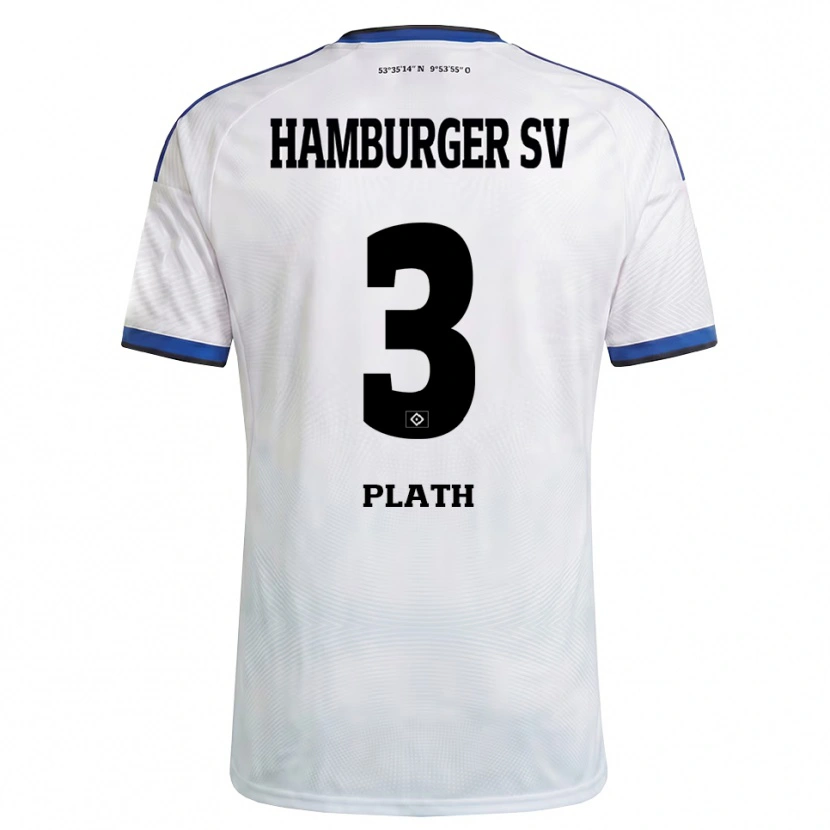 Danxen Uomo Maglia Paul Plath #3 Bianco Nero Blu Kit Gara Home 2026/27 Maglietta