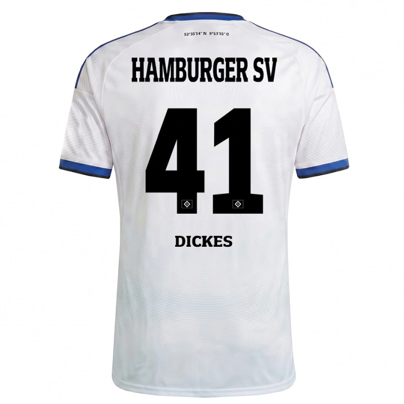 Danxen Uomo Maglia Fernando Dickes #41 Bianco Nero Blu Kit Gara Home 2026/27 Maglietta