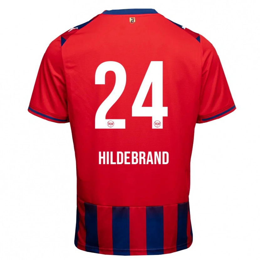 Danxen Uomo Maglia Jan Hildebrandt #24 Blu Reale Bianco Rosso Kit Gara Home 2026/27 Maglietta