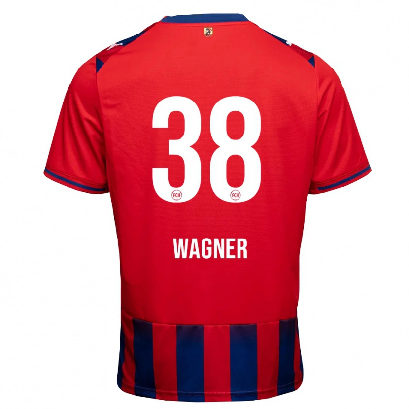 Danxen Uomo Maglia Yannik Wagner #38 Blu Reale Bianco Rosso Kit Gara Home 2026/27 Maglietta