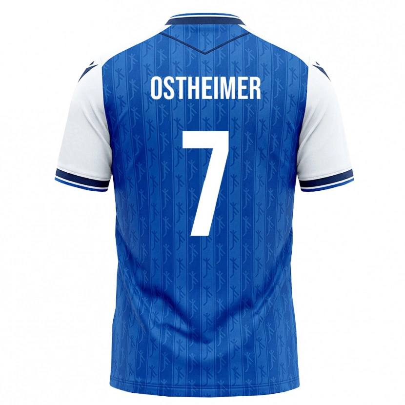 Danxen Uomo Maglia Nevio Ostheimer #7 Blu Reale Bianco Kit Gara Home 2026/27 Maglietta