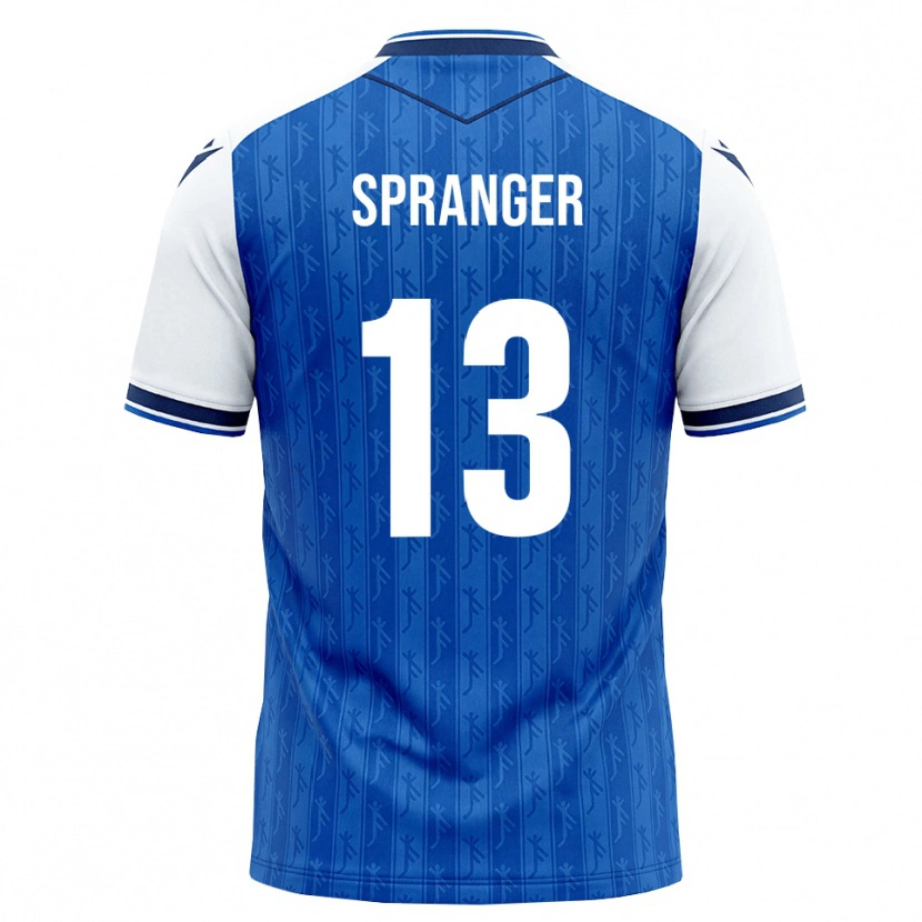 Danxen Uomo Maglia Tristan Spranger #13 Blu Reale Bianco Kit Gara Home 2026/27 Maglietta