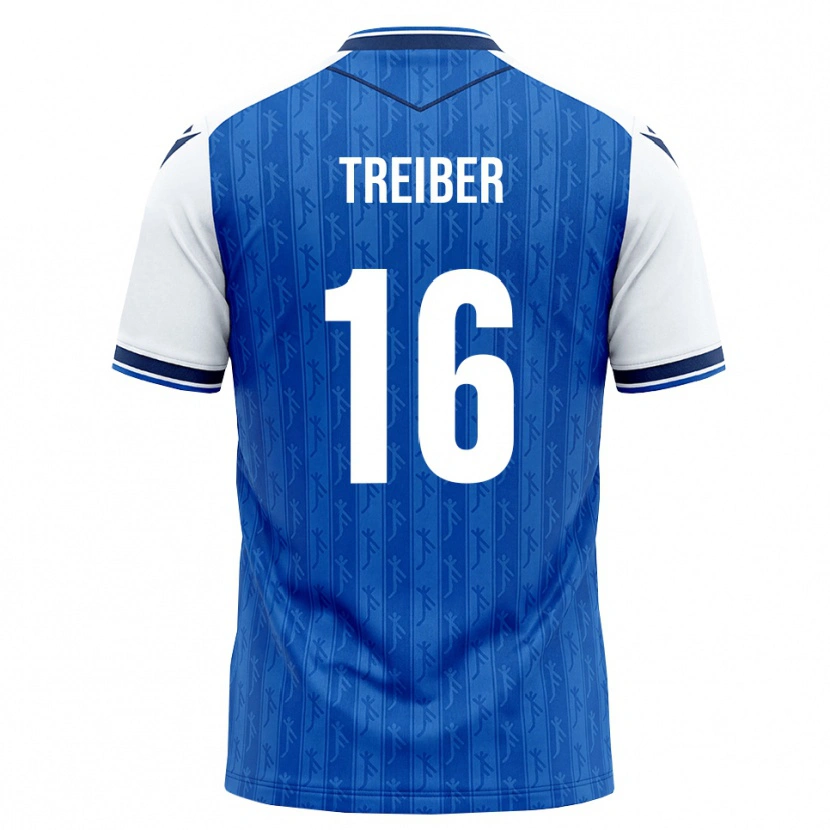 Danxen Uomo Maglia Julian Treiber #16 Blu Reale Bianco Kit Gara Home 2026/27 Maglietta
