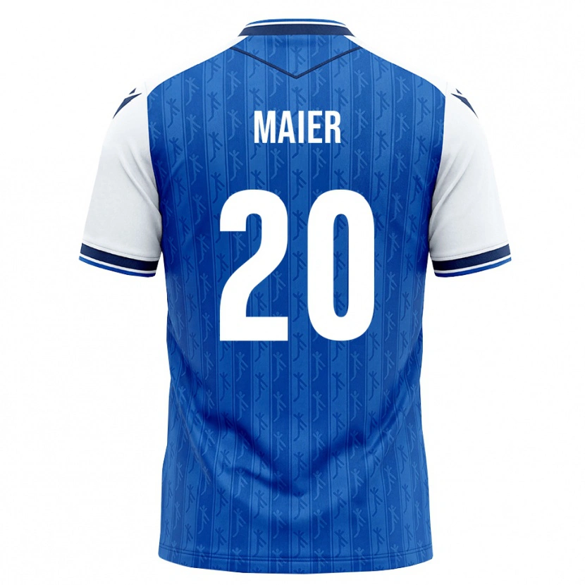 Danxen Uomo Maglia Leonie Maier #20 Blu Reale Bianco Kit Gara Home 2026/27 Maglietta