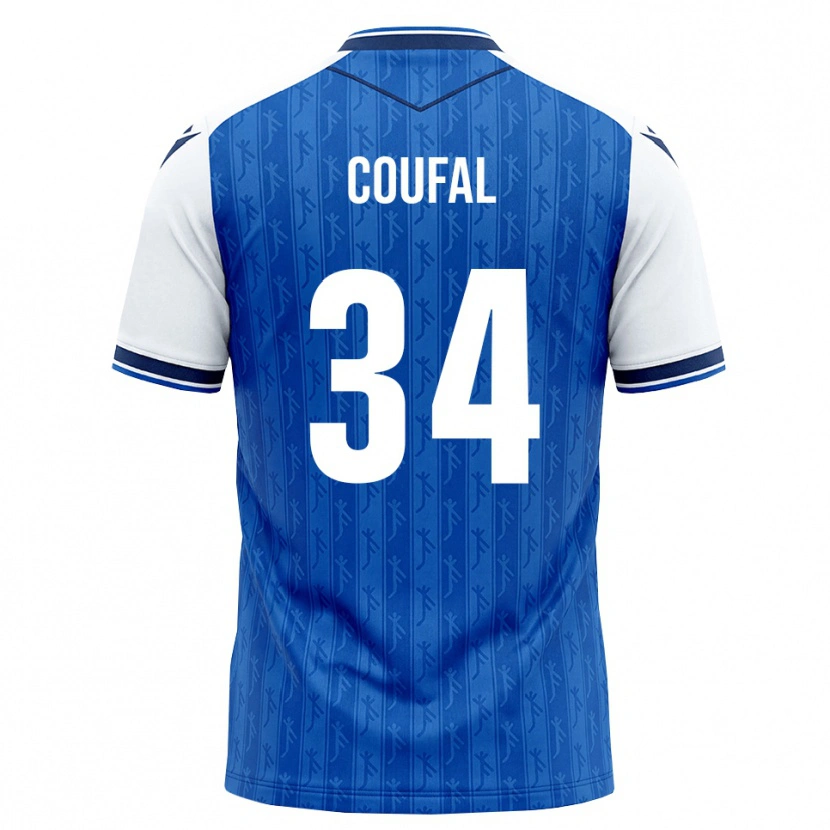 Danxen Uomo Maglia Vladimír Coufal #34 Blu Reale Bianco Kit Gara Home 2026/27 Maglietta