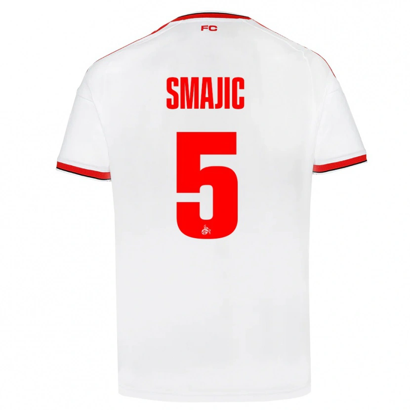 Danxen Uomo Maglia Rijad Smajic #5 Bianco Rosso Nero Kit Gara Home 2026/27 Maglietta