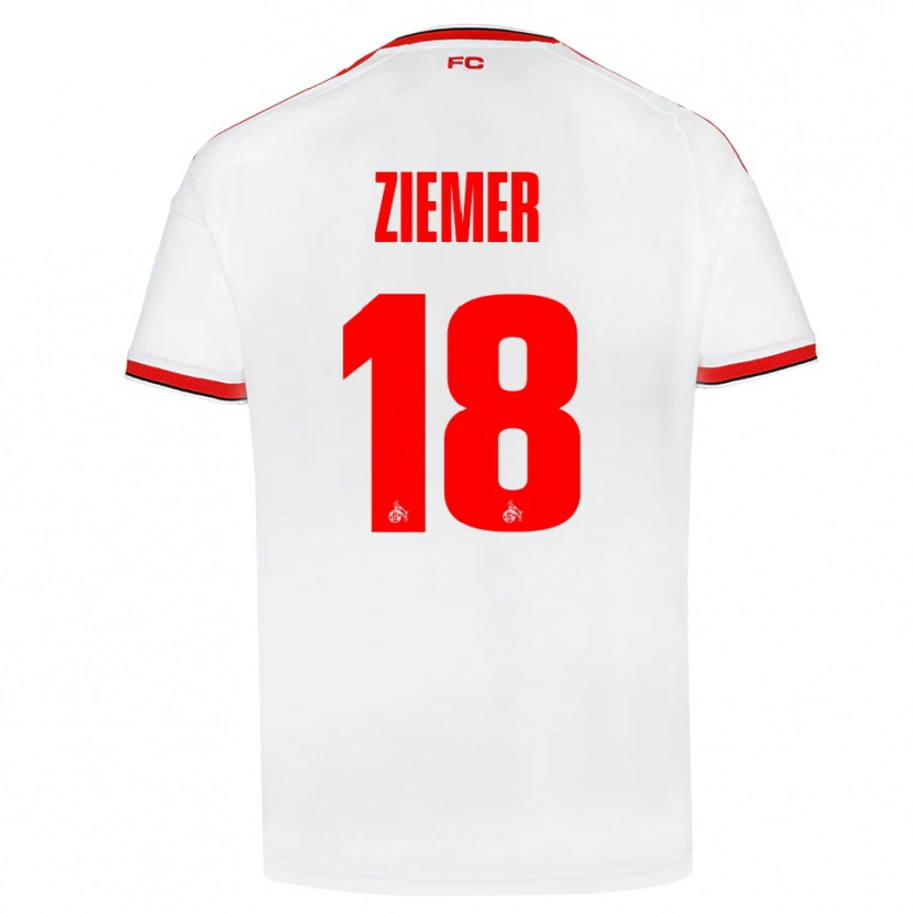 Danxen Uomo Maglia Taylor Ziemer #18 Bianco Rosso Nero Kit Gara Home 2026/27 Maglietta